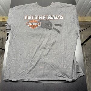 Harley Davidson Do The Wave Gray Graphic T-Shirt‎ XL Barnett El Paso TX
